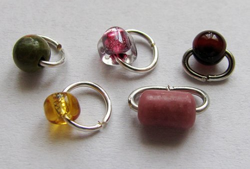 Albina Manning's Beaded Jump Rings - , Findings & Components, Toggles & Clasps, Earwire & Headpin, Jump Rings, Jump Ring, Making Jump Rings, Finished beaded jump rings